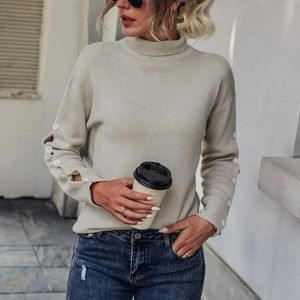 Sweater with button detail